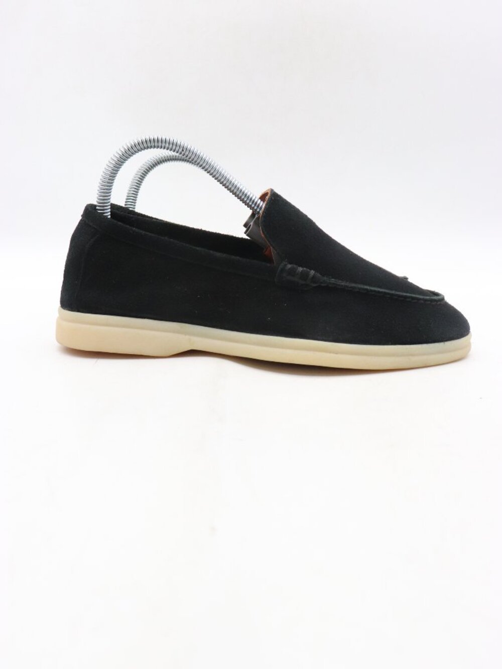 Loro Piana Summer Walk Women's Size EU 36 Black Suede Loafers Slip On Shoes